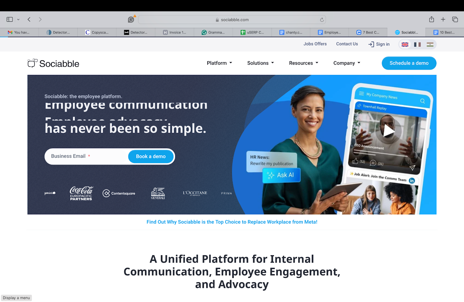 Sociabble employee engagement software