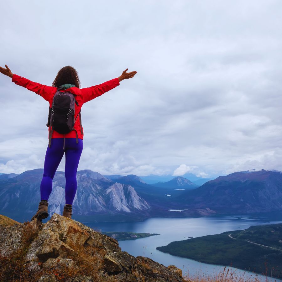 woman hiking