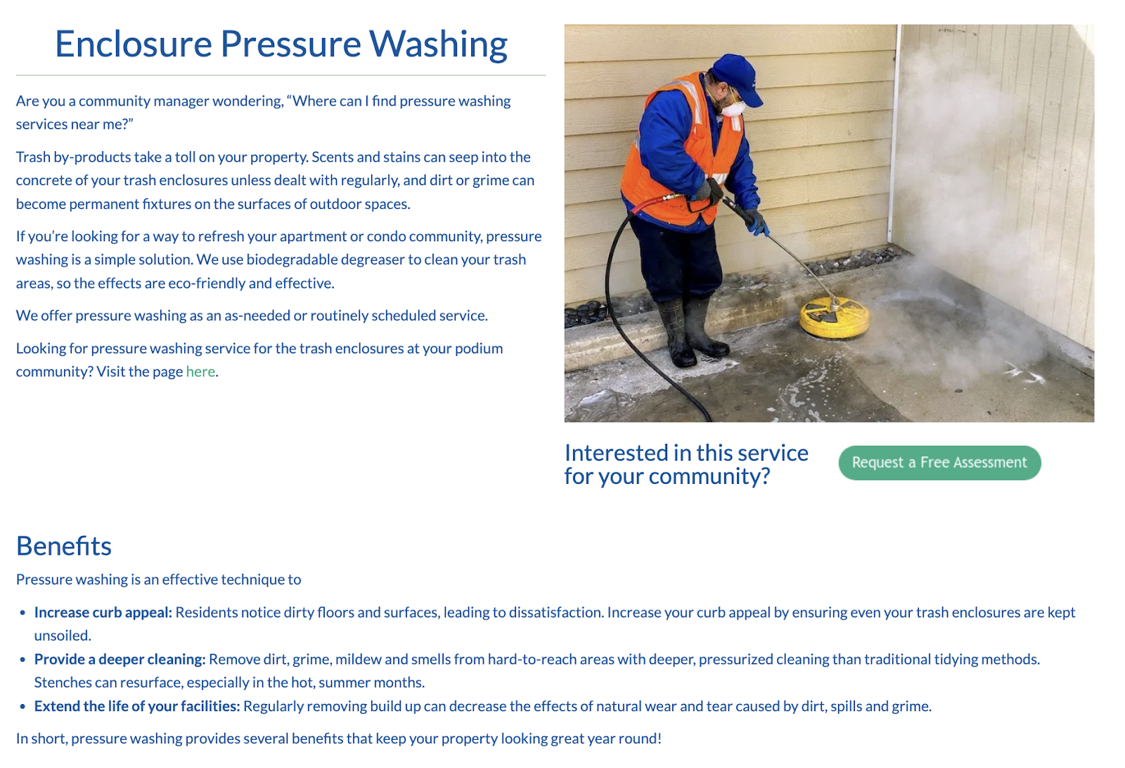 pressure washing marketing example