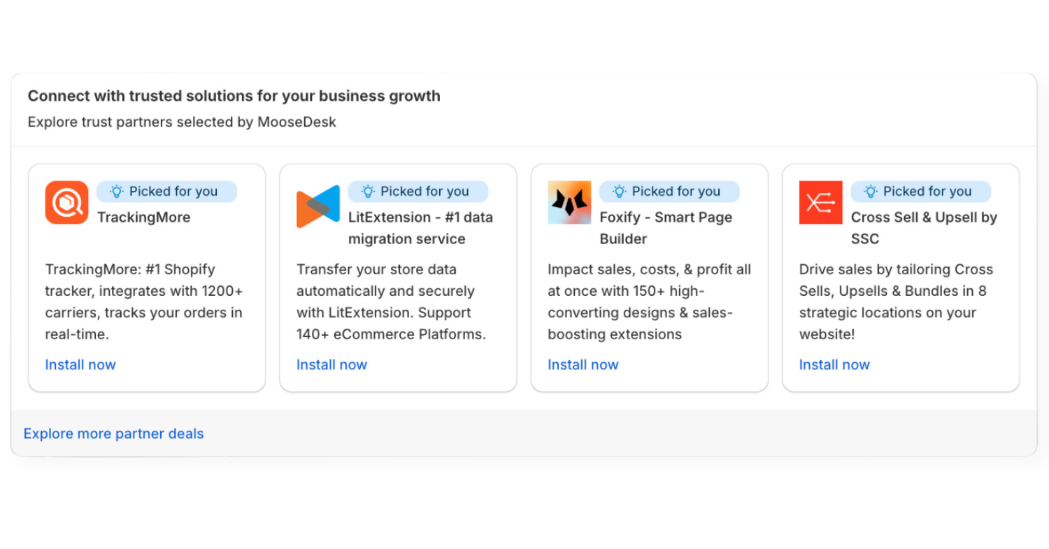 Revamped dashboard - Partner deals 