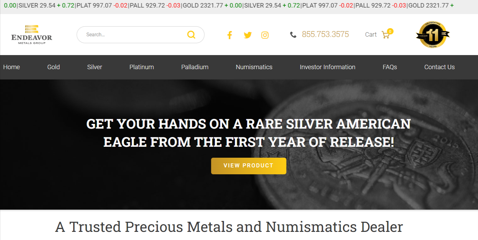 Endeavor Metals Group website