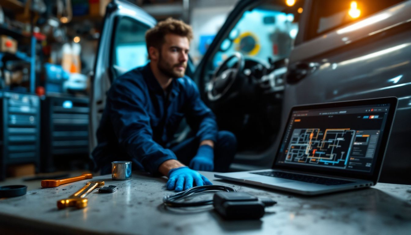 A user connecting Carly OBD to a Ford Ranger via Bluetooth.