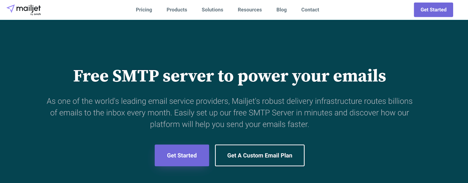 Mailjet SMTP service