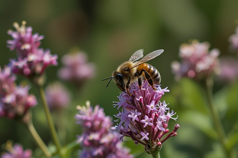 Bee and Flowers Mutualism