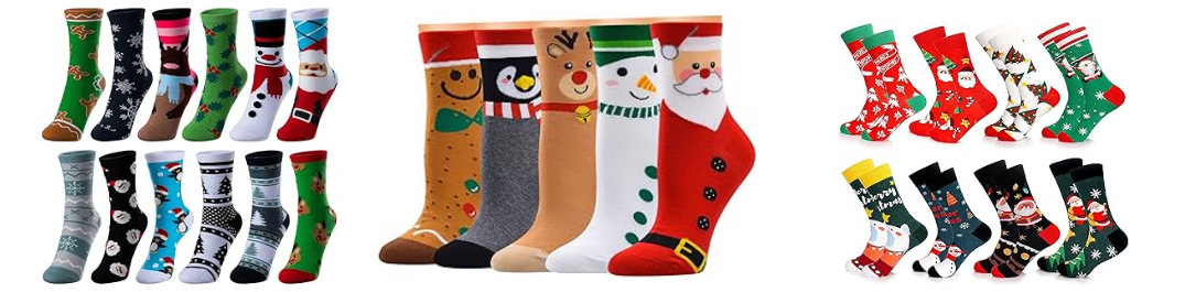 Holiday-themed socks as an Inexpensive Christmas and New Year gifts for employee