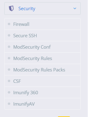 CyberPanel Security features