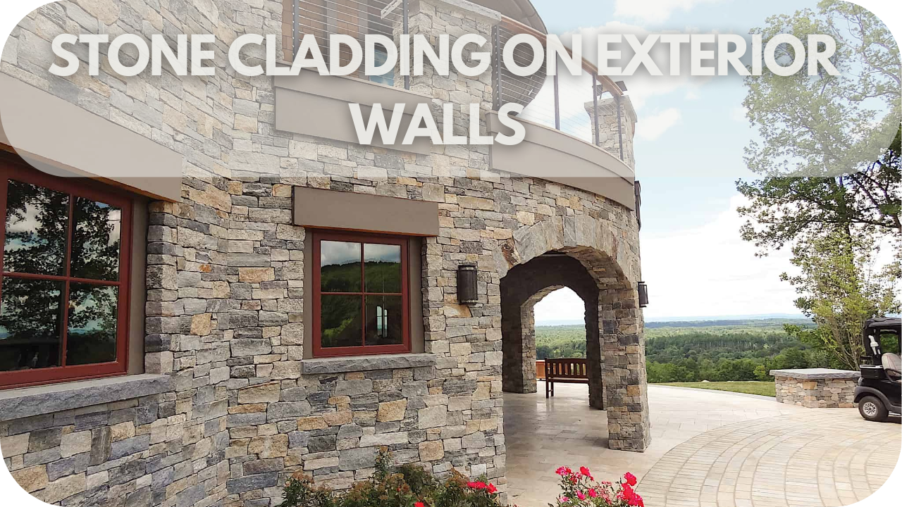 Enhance your home's curb appeal with stone cladding on exterior walls.