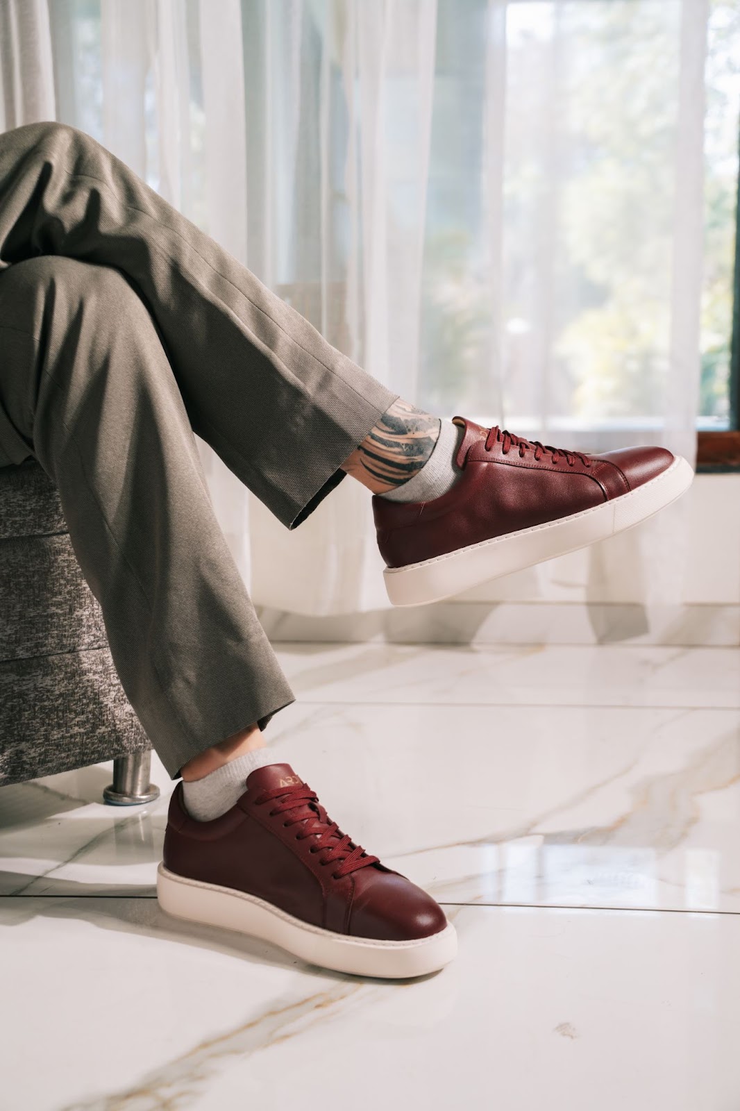 Slip on Leather Sneakers for Men