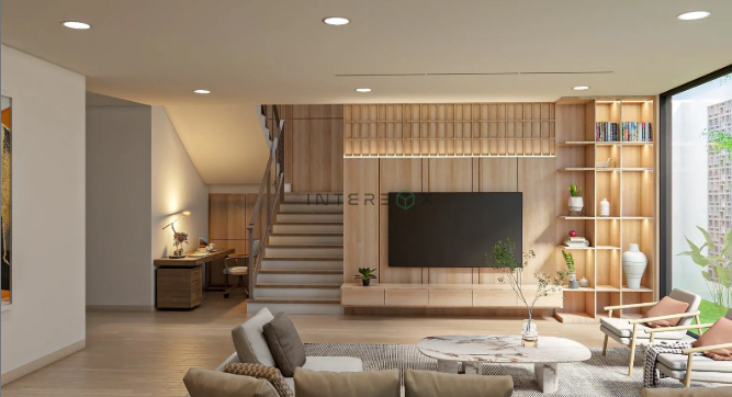 Jasa Desain Interior Ruang Keluarga di Rumah Gaya Japandi