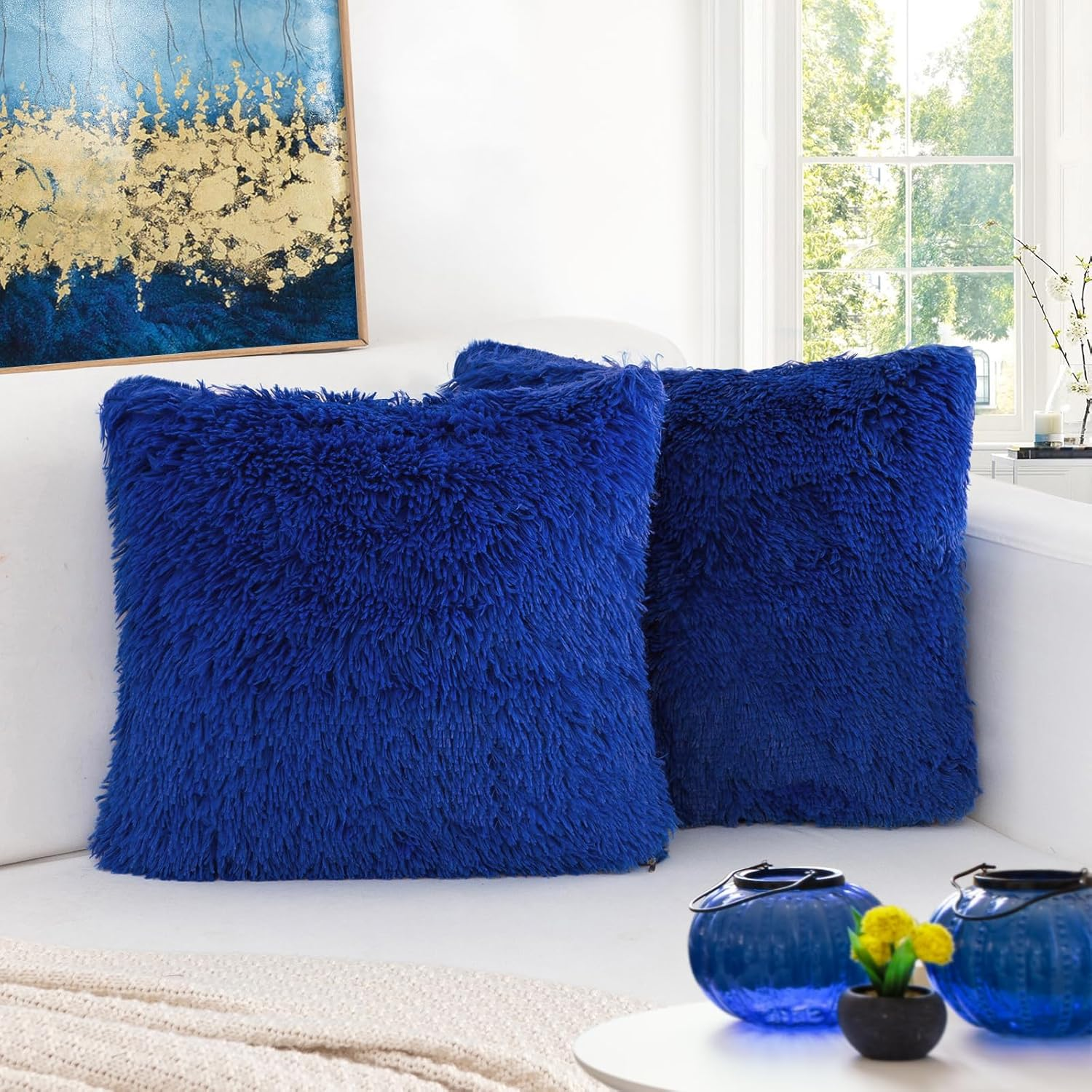 BBiggood Royal Blue Throw Pillows