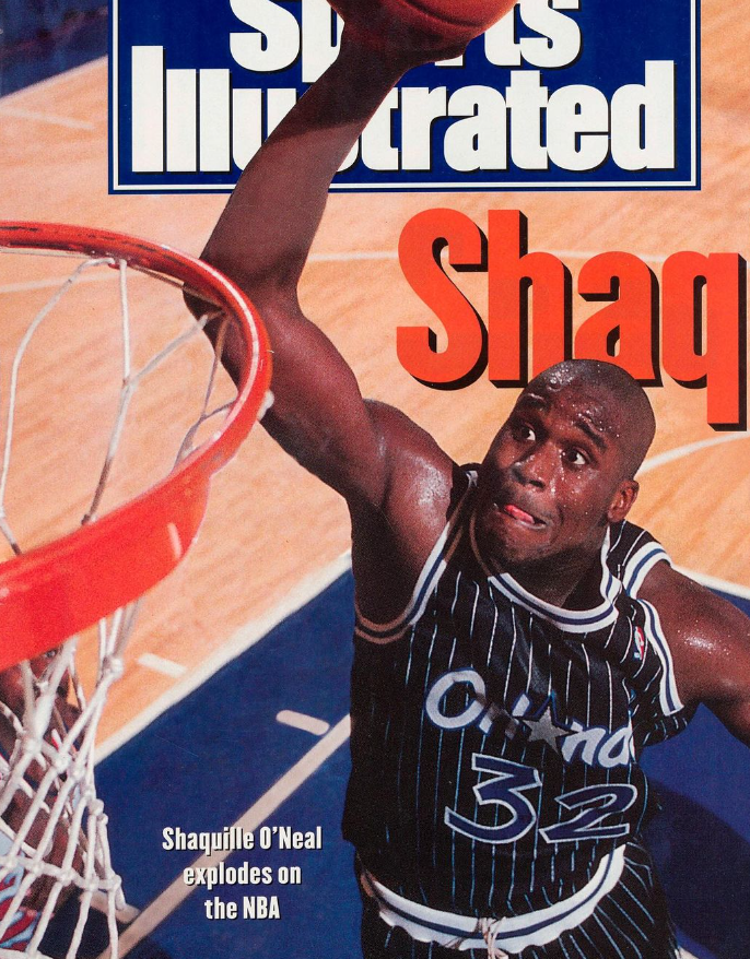 Capa de revista Sports Illustrated com foto de Shaq no Orlando Magic