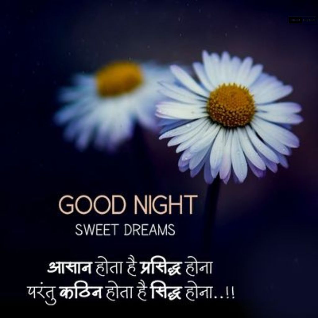 Good Night Quotes in Hindi [HD Photos] | शुभ रात्रि सुविचार