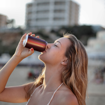 Woman drinking Kratom Drink in Florida