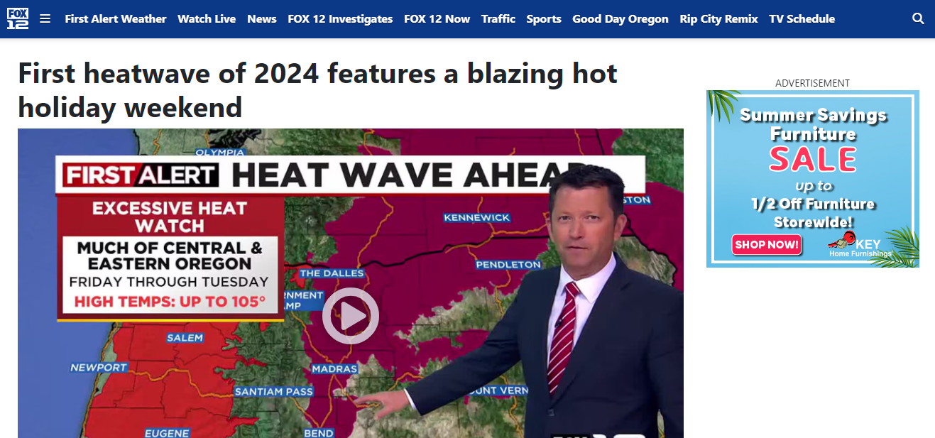 An example of feature articles in Fox 12