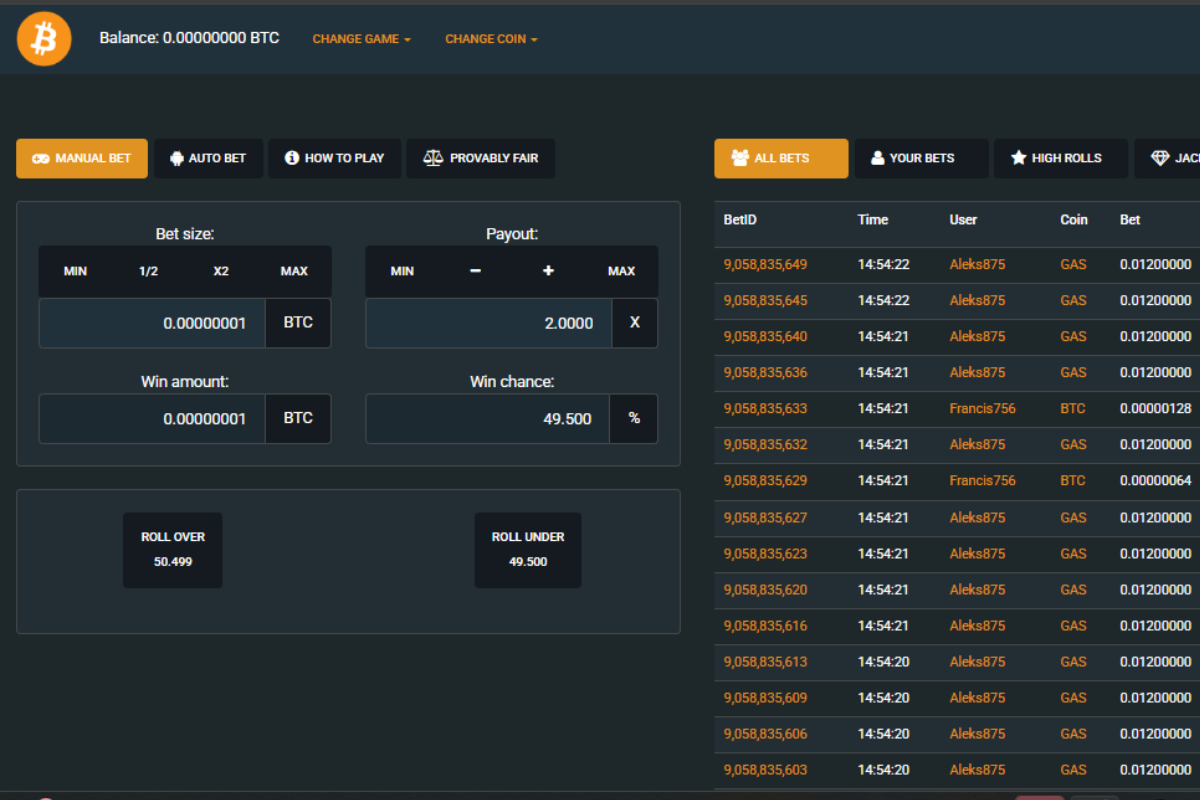 Playing Dice with Bitcoin