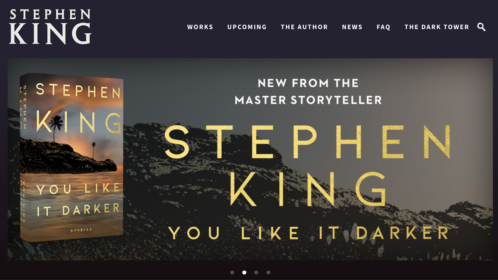 image of Stephen King Website