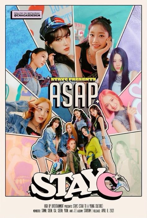 This contains an image of STAYC's poster for asap stay