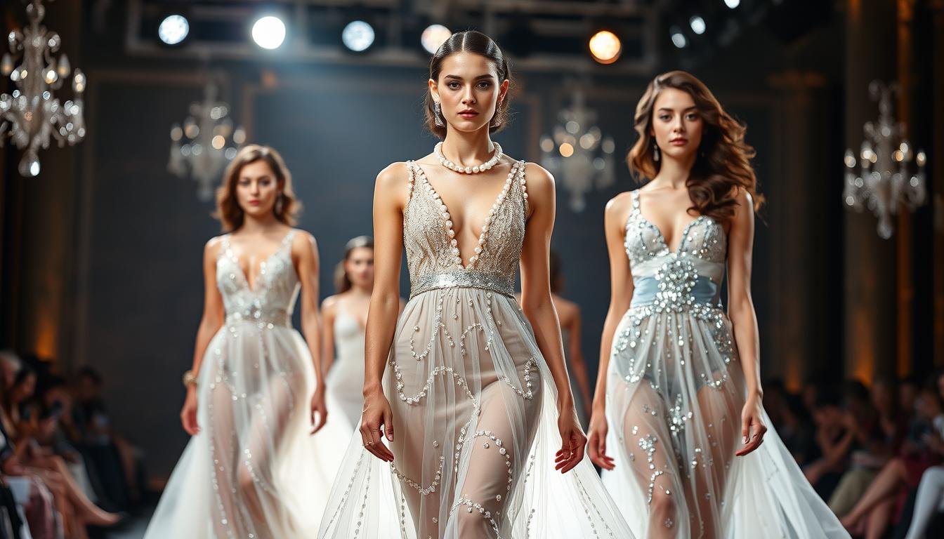 elegant embellishment trends on the runway