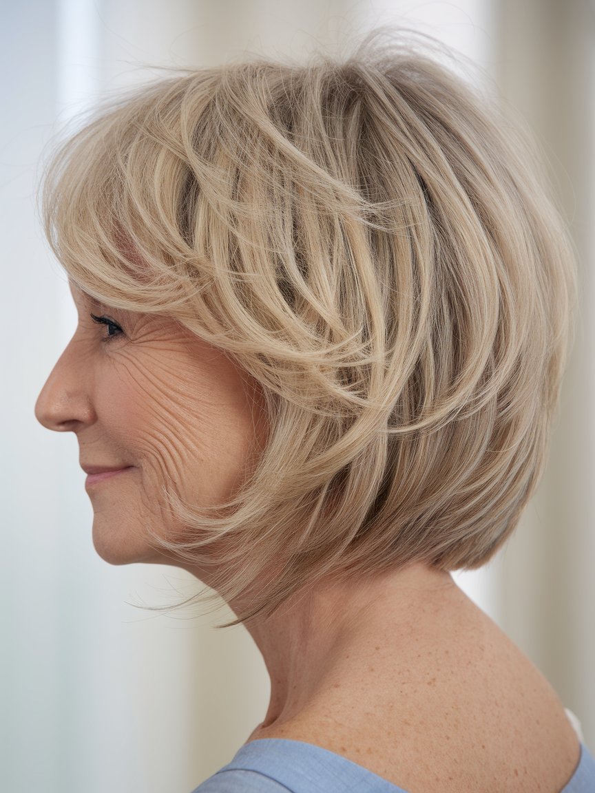 22. Soft Blunt Bob with Layers