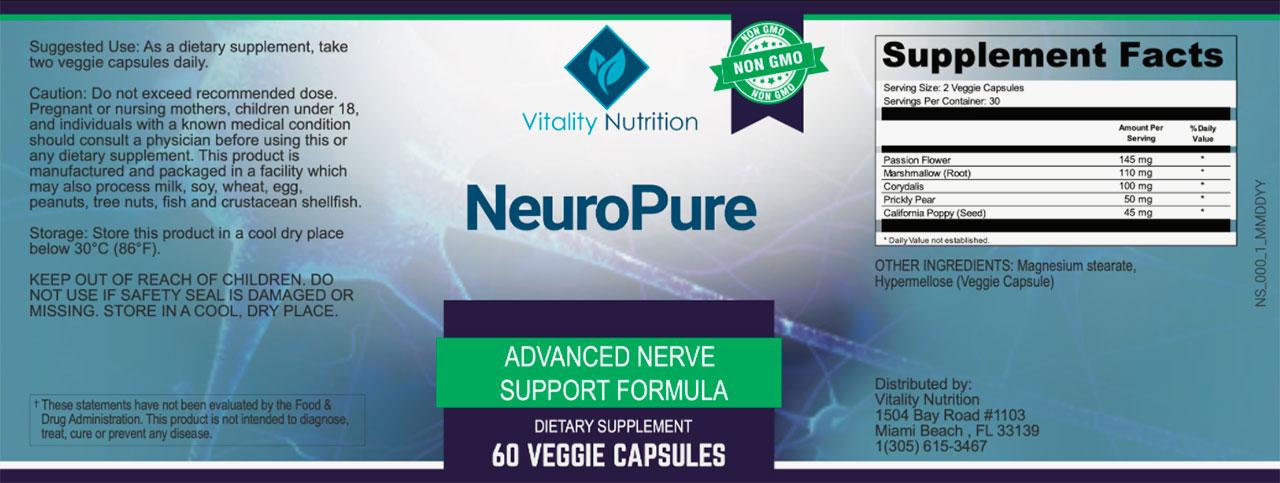 NeuroPure Supplement Facts