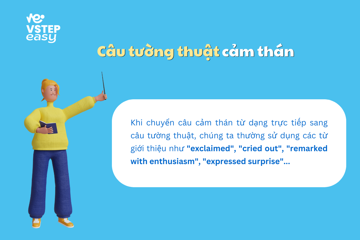 Câu tường thuật cảm thán