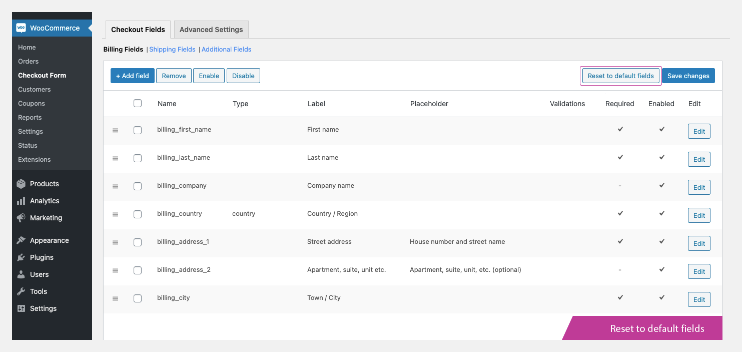 Add Custom Fields to checkout Pages