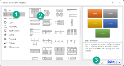 Cách Tạo Biểu Đồ và Danh Sách Trực Quan Trong PowerPoint Với SmartArt: Hướng Dẫn Chi Tiết - hdn002