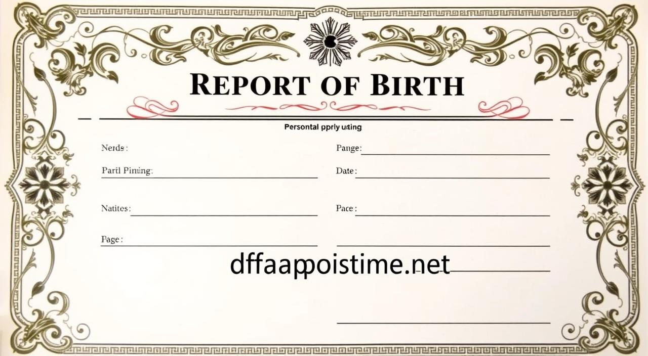 Report of birth Requirement for philippines