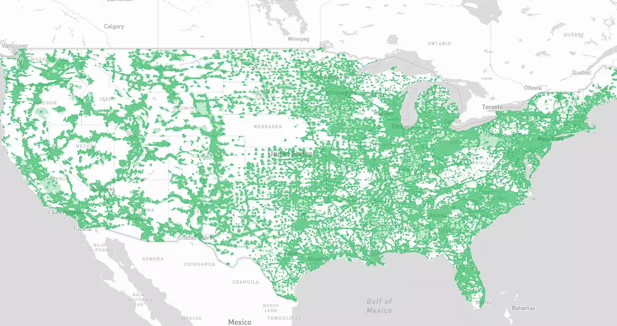 Lycamobile coverage map for the USA 