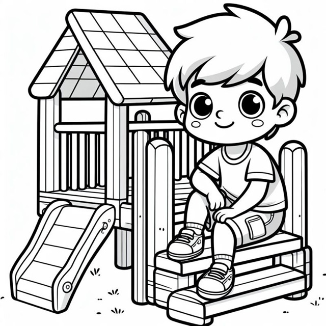 Desenho de menino para imprimir