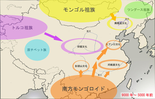 興隆窪文化の位置