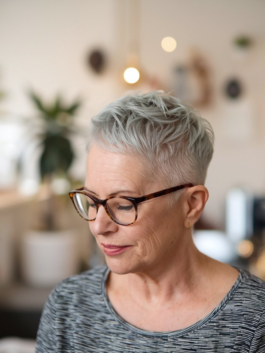 18. Short Textured Crop with Undercut