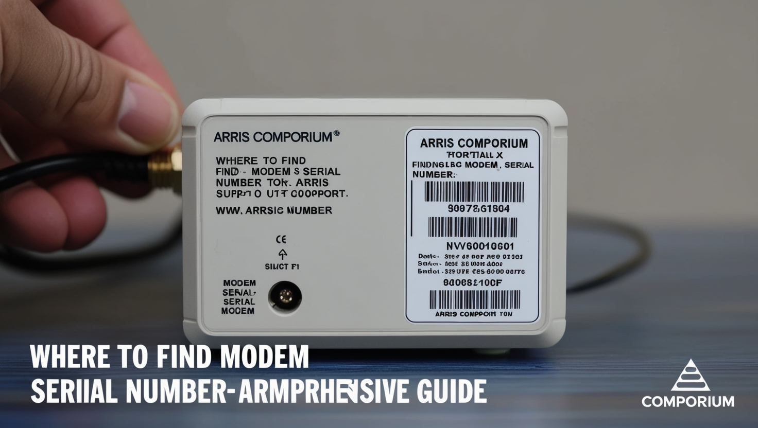 where to find modem serial number arris comporium