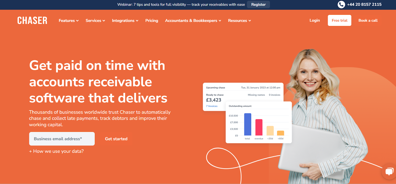 Chaser home page describing its major features