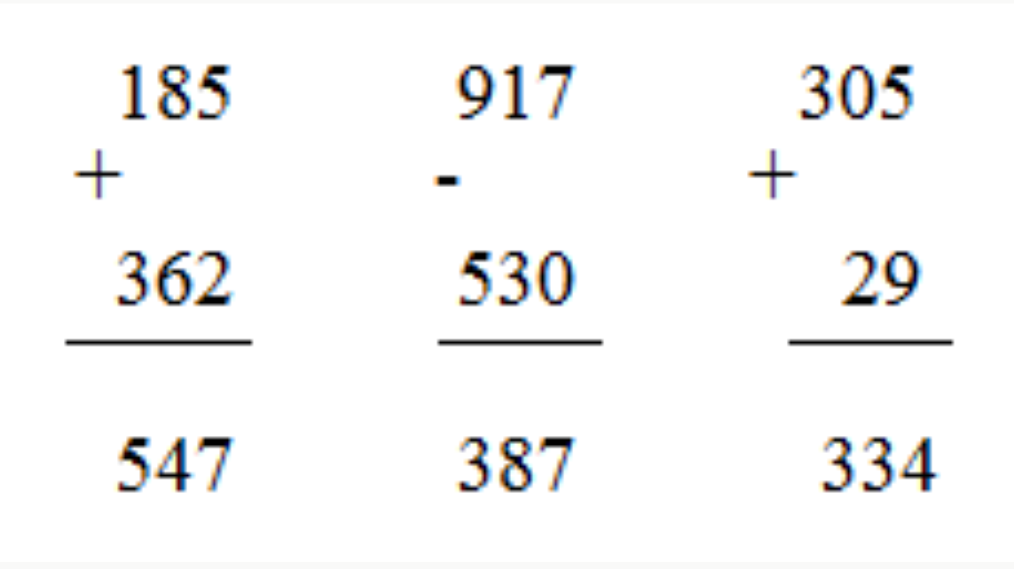 BÀI 10.EM LÀM ĐƯỢC NHỮNG GÌ?LUYỆN TẬPBài 1: Câu nào đúng, câu nào sai ?a) 467 gồm 4 trăm, 6 chục và 7 đơn vị.b) 599 là số liền trước của 600.c) 835, 583, 358, 385 là các số được sắp xếp theo thứ tự từ lớn đến bé.Giải nhanh:ĐĐSBài 2: Tính nhẩma, 7 + 9 b, 20 + 38 c, 900 – 500 + 200    12 – 5   54 – 20   520 + 70 – 90    18 – 9   49 – 40    280 – 60 – 220Giải nhanh:a) 16 b) 58 c) 600     7     34     500     9     9     0Bài 3: Đặt tính rồi tínha) 185 + 362               b) 917 – 530                        c) 29 + 305Giải nhanh:Bài 4 : Số ?a) ..?.. – 51 = 43             b) 207 - ..?.. = 84                       c) 559 + ..?.. = 760Giải nhanh:a) 94b) 123c) 201Bài 5: Giải các bài toán theo tóm tắt sau  Giải nhanh:a) Tổng số gà và vịt là: 61 + 97 =158 (con)b) Số con vịt hơn số con gà là: 97 – 61 = 36 (con)Bài 6 : >,<,=Giải nhanh:Bài 7 : Quan sát hình vẽ, viết một phép nhân và một phép chia.Giải nhanh:2 x 10 = 2020 : 2 = 10Bài 8 : Ước lượng rồi đếmGiải nhanh:Ước lượng  khoảng 45 con gà.Đếm: Có 47 con gà. VUI HỌC Số ?Mỗi xe chở 2 chú vịt. Để chở cùng lúc hết các chú vịt ở hình, cần ..... chiếc xe.Giải nhanh:Để chở cùng lúc hết 12 chú vịt ở hình, cần số chiếc xe là: 12 : 2 = 6 xe.THỬ THÁCH