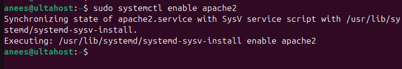 enable apache