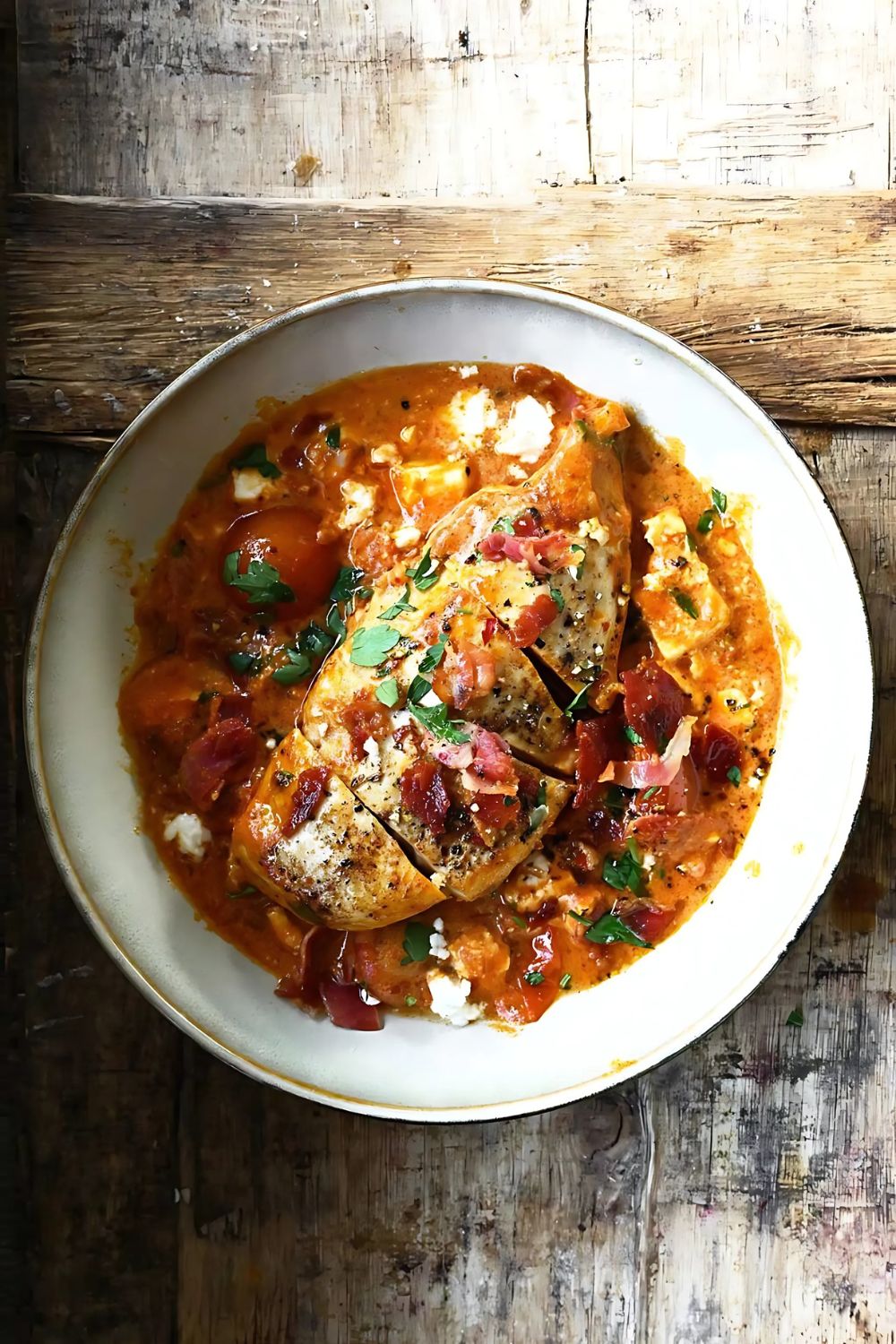 creamy tomato chicken with feta recipe