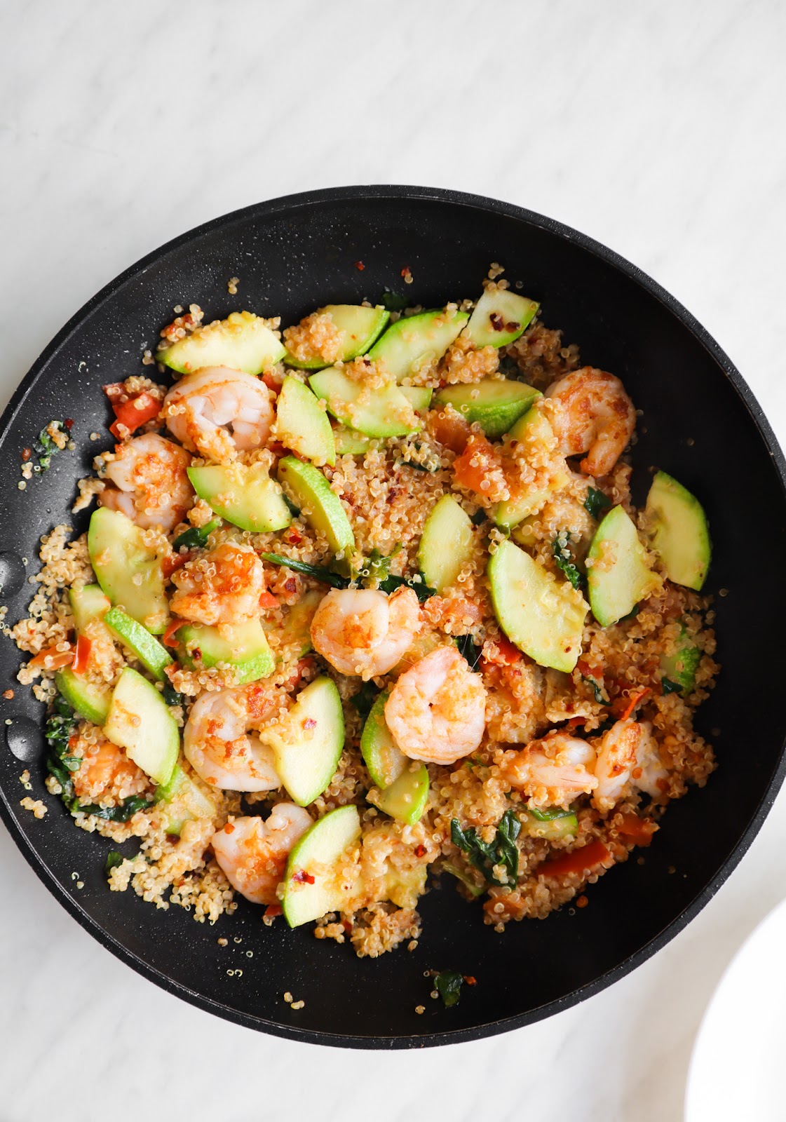 spicy shrimp and quinoa