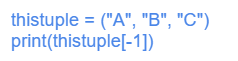 Negative Index - Tuples in Python