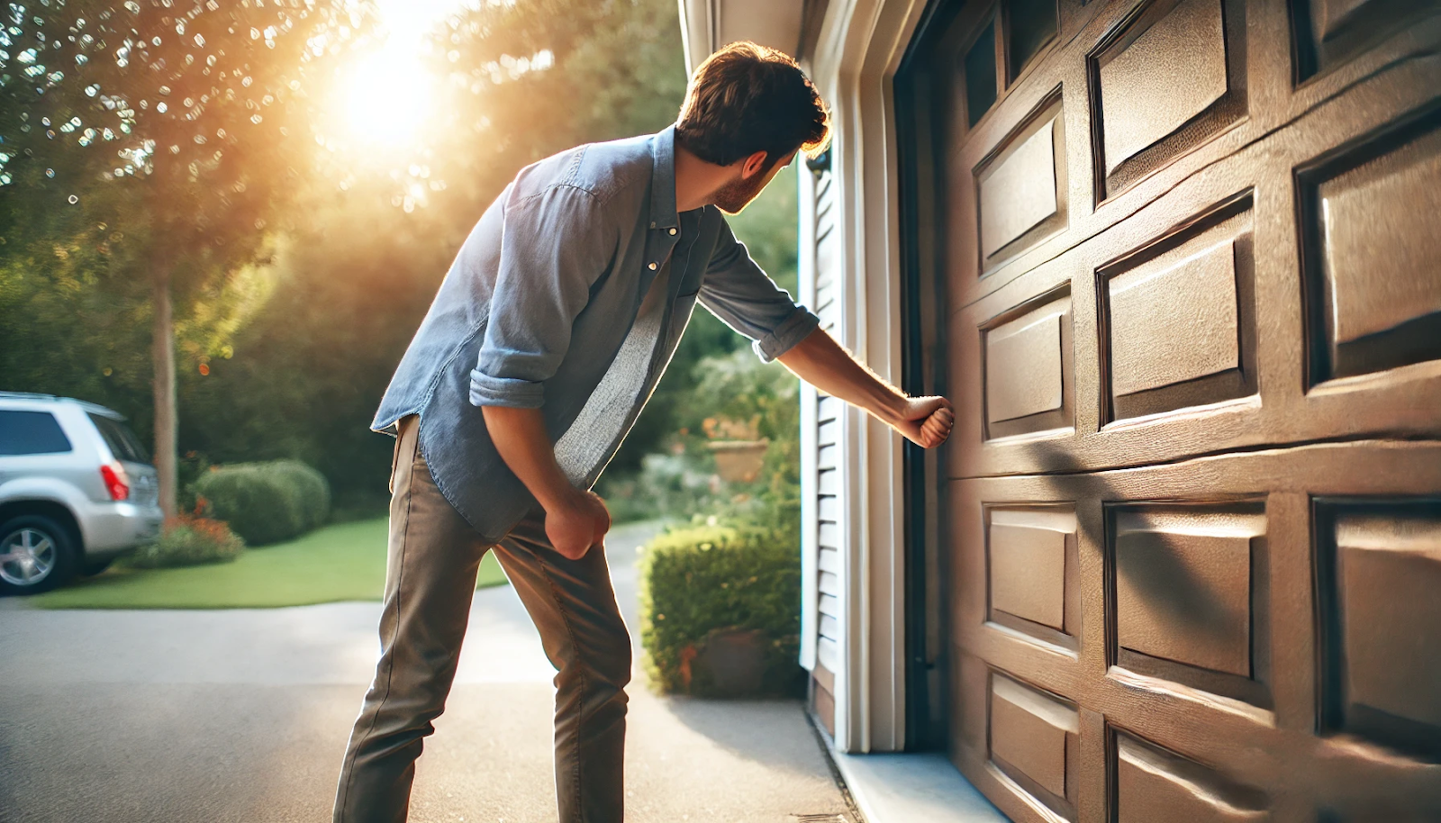 open garage door manually from outside