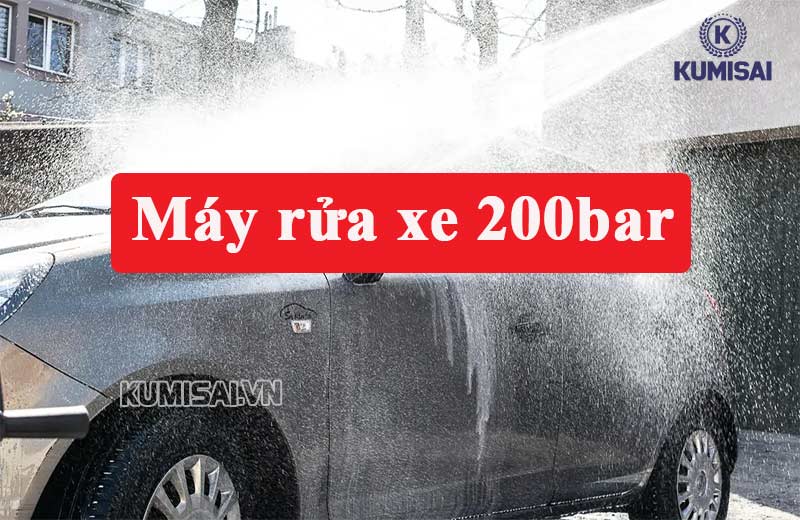 Máy rửa xe 200bar xịt khỏe, đa năng trong cuộc sống