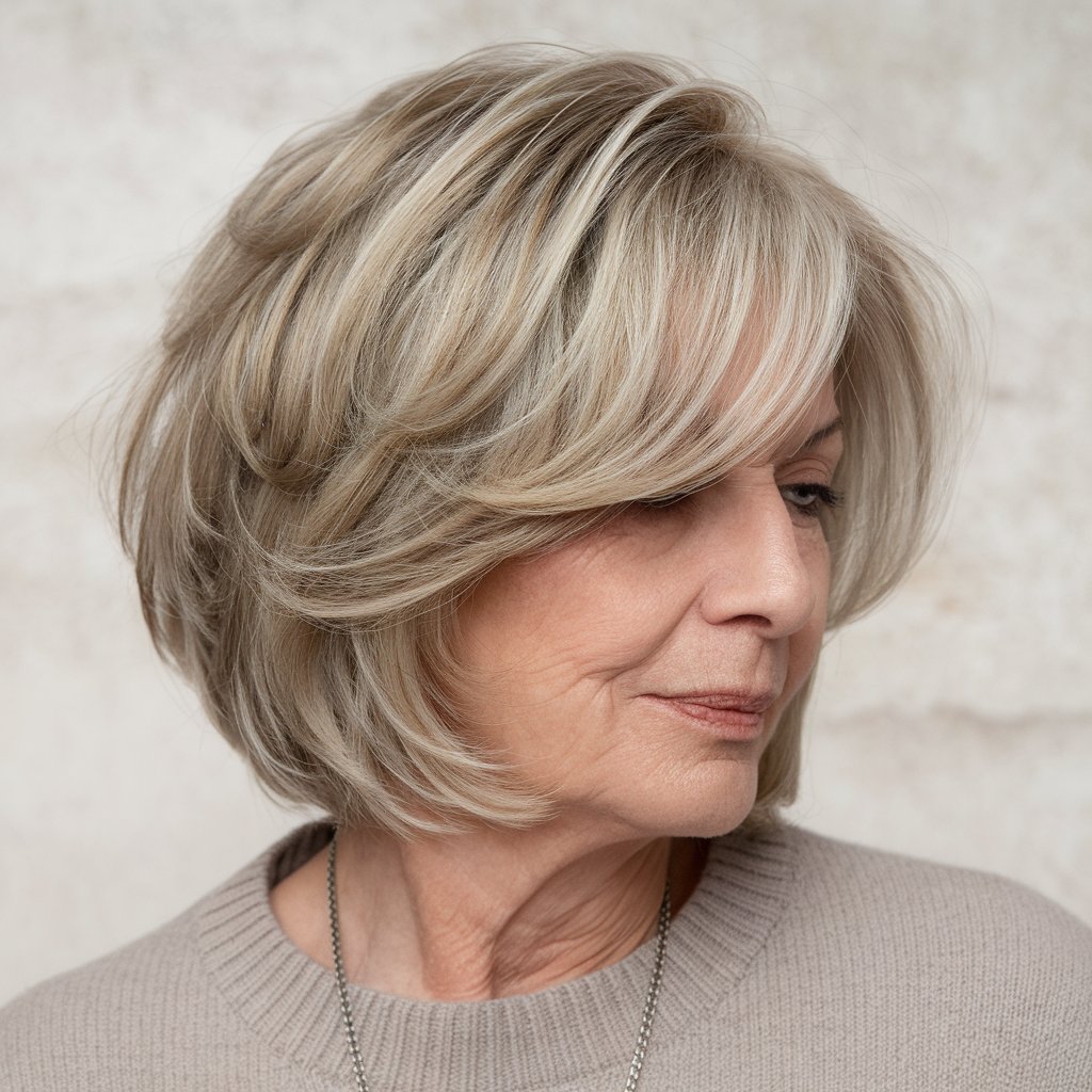 3. Side-Swept Angled Bob