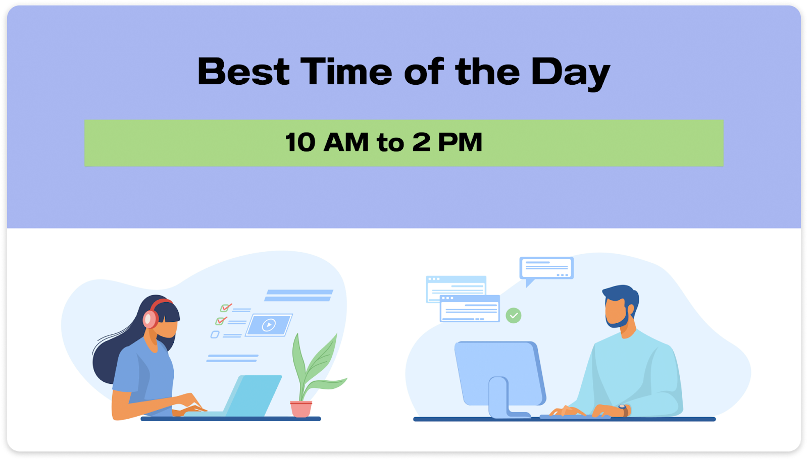 An infographic showing the best time to send press releases, which is between 10 AM and 2 PM.