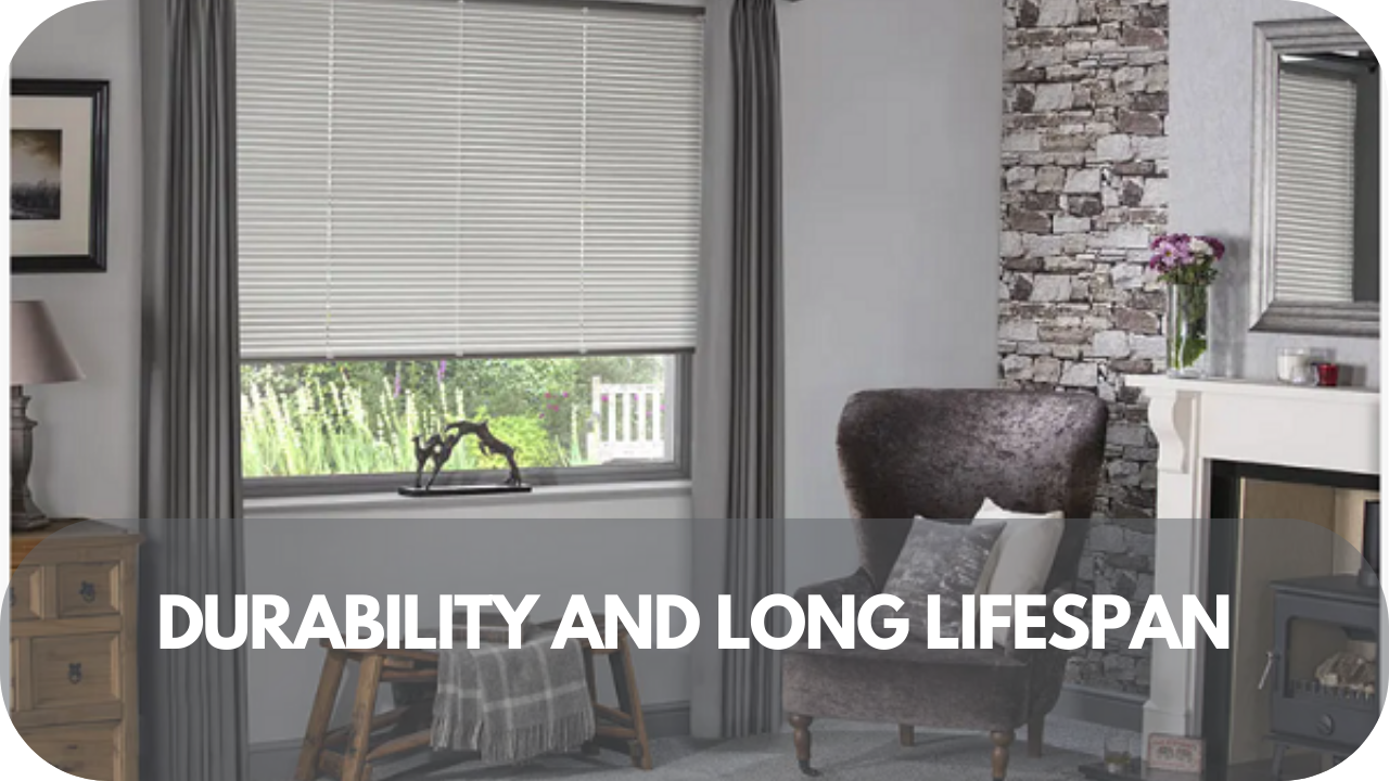 High-quality roller blinds in an office, emphasising their durability and long-lasting performance over time.