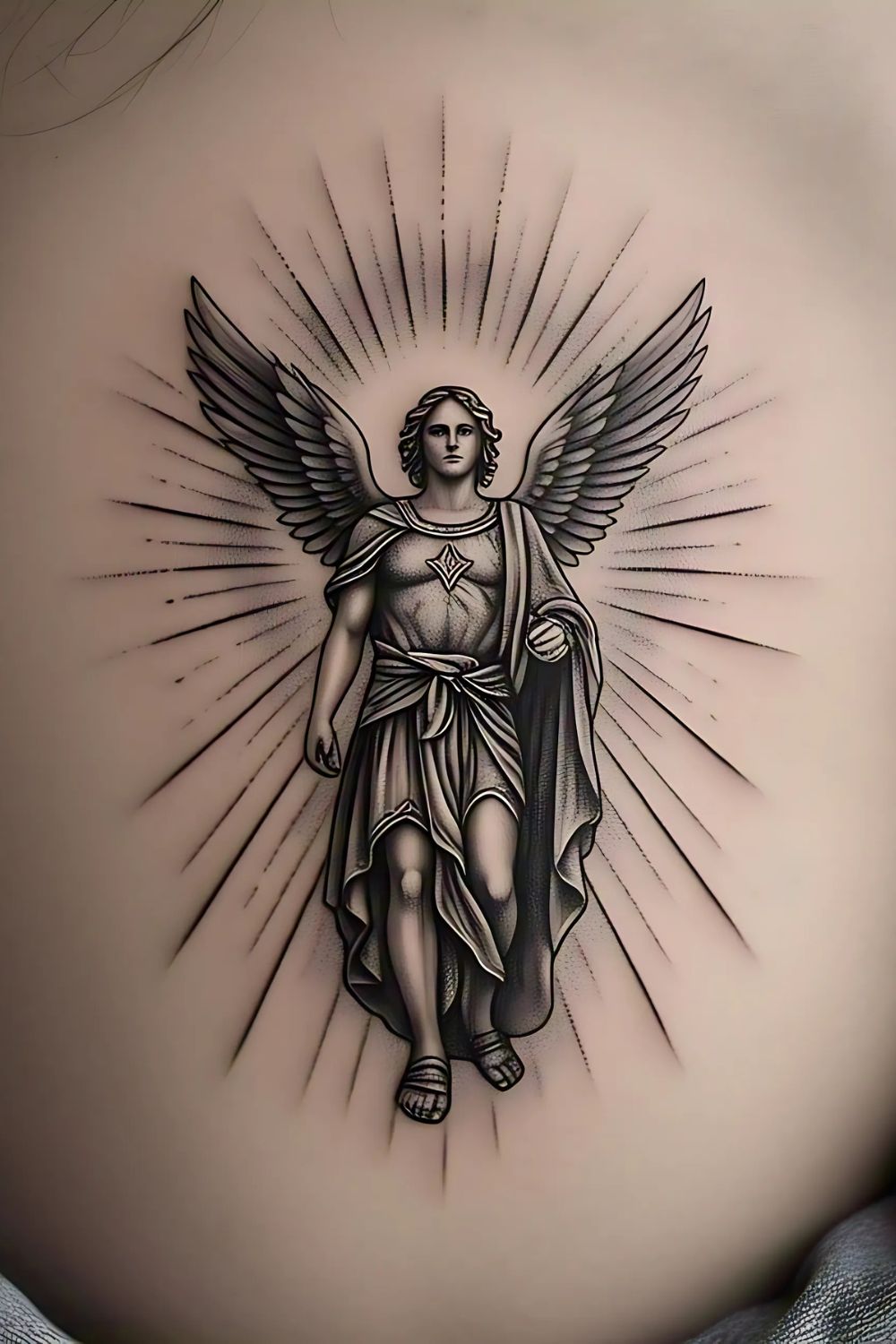 Saint Michael Tattoo on the Back