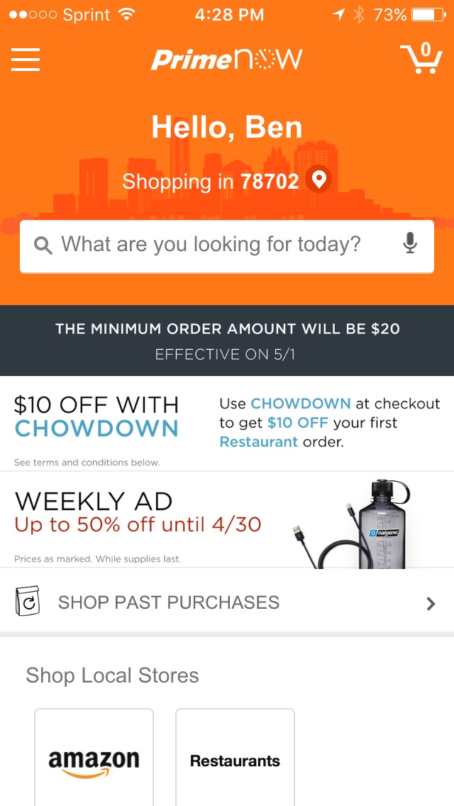 example of scarcity on amazon prime now.