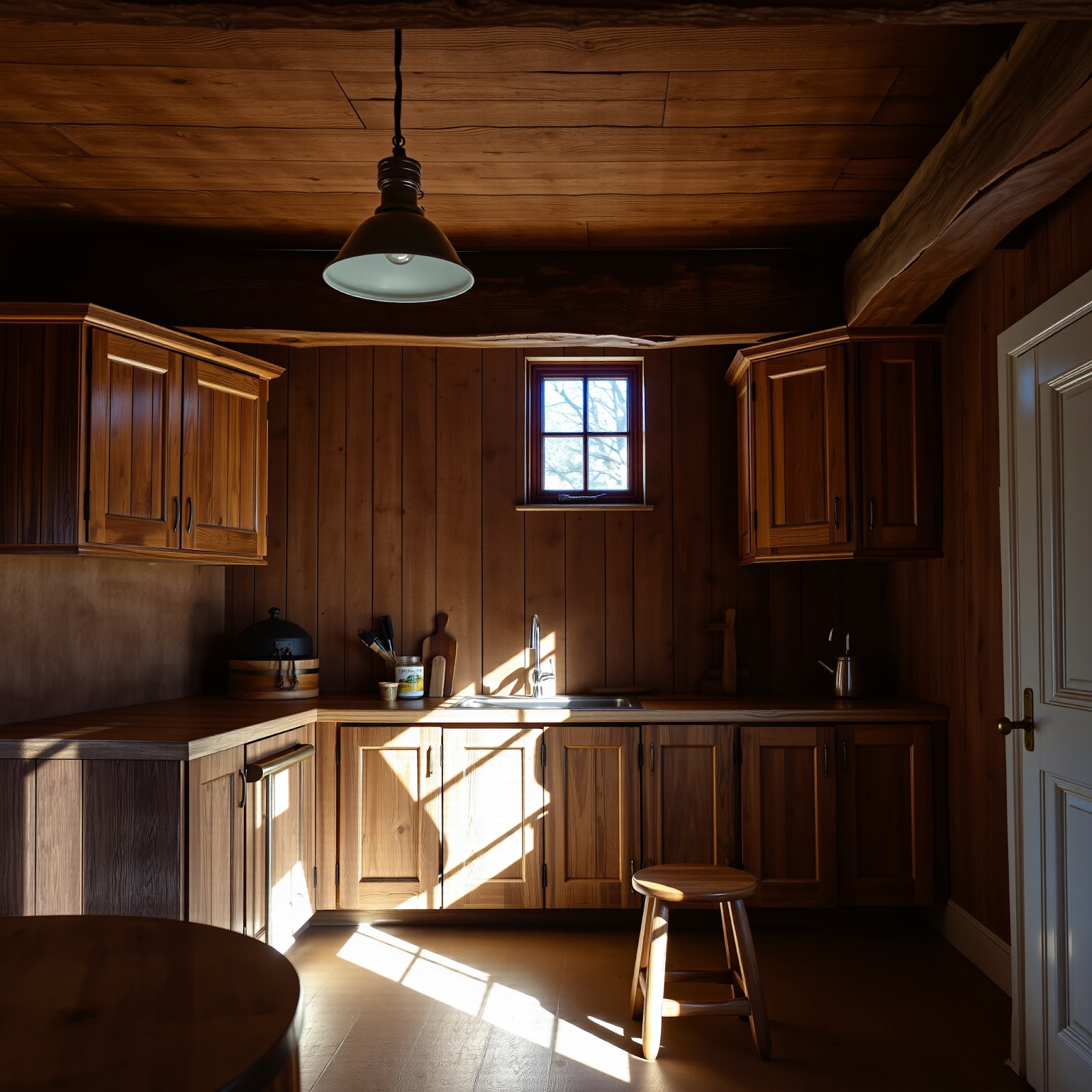 Rustic cottage kitchen with reclaimed wood elements