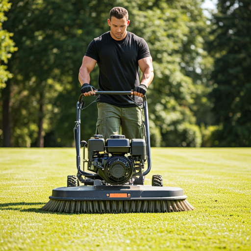 Gas-Powered Lawn Sweepers