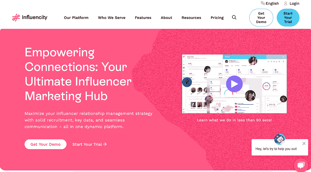 influencity homepage