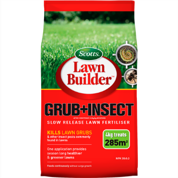 Lawn Builder 4kg Scotts Grub + Insect Slow Release Lawn Fertiliser